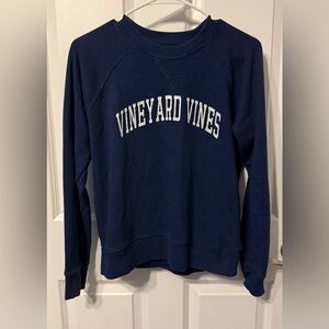 Vineyard Vines Blue Crewneck with White Logo
